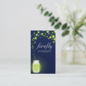 De blauwe avond van groene vuurvliegjes visitekaartje (Staand voorkant)