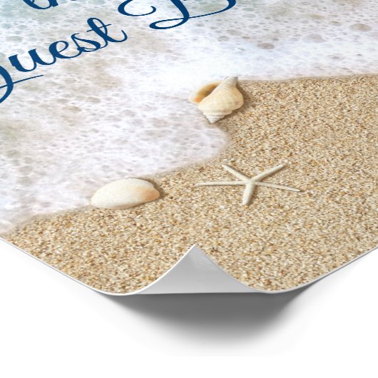 De blauwe Bediende Golven ondertekenen het Poster  (Hoek)