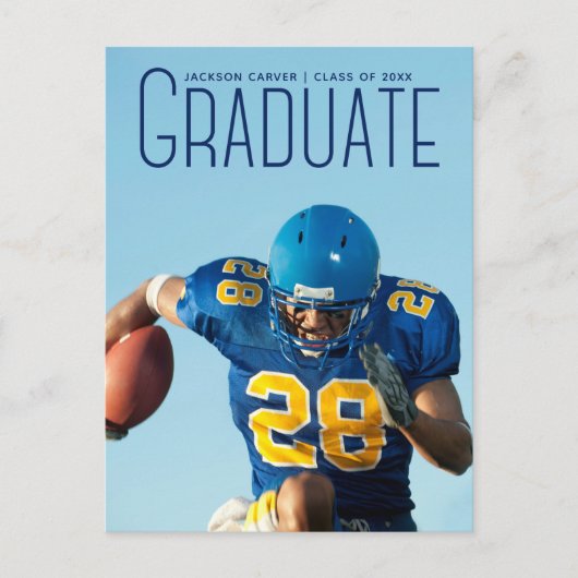 De blauwe Bekleding van het Manuscript Afstuderen Briefkaart (Voorkant)