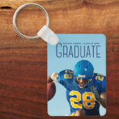 De blauwe Bekleding van het Manuscript Afstuderen  Sleutelhanger (Voorkant)