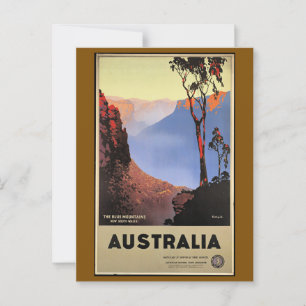 De Blauwe Bergen, Australië, Briefkaart