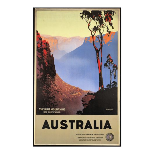 De Blauwe Bergen, Australië, Foto Afdruk (Voorkant)