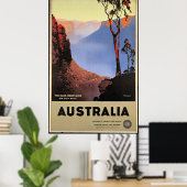 De Blauwe Bergen, Australië, Poster (Thuiskantoor)