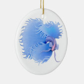 De blauwe betavissiervissen keramisch ornament (Rechts)