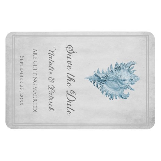 De blauwe Bevel Shell sparen de Magnet van de Datu Magneet (Horizontaal)