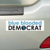 de blauwe , bloedige democraat : vuist bumpersticker (Op auto)
