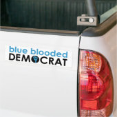 de blauwe , bloedige democraat : vuist bumpersticker (Op Truck)