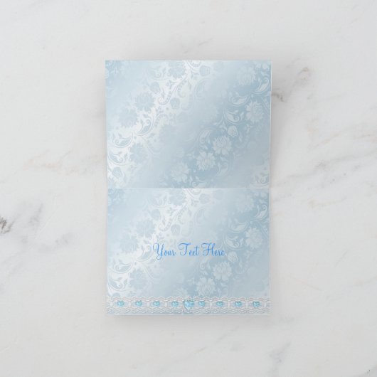 De blauwe Bloem & de Boog danken u kaarden Bedankkaart (Binnen)