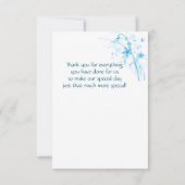 De blauwe Bloem van de Ster dankt u Bedankkaart (Achterkant)