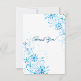 De blauwe Bloem van de Ster dankt u Bedankkaart