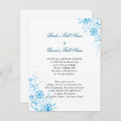 De blauwe Bloem van de Ster Kaart (Voorkant / Achterkant)