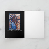 De blauwe Bloem van de Vaas van het zon-Originele Kaart (Binnen)
