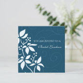 De blauwe Bloemen Bruids Kaarten van de (Staand voorkant)