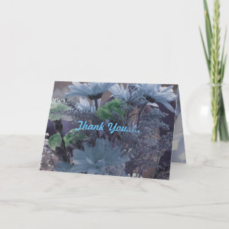 De blauwe Bloemen danken u kaarden Bedankkaart