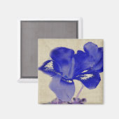 De blauwe Bloemen Digitale Magneet van de Kunst (Voorkant / Achterkant)