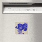 De blauwe Bloemen Digitale Magneet van de Kunst (Insitu (Vaatwasser))
