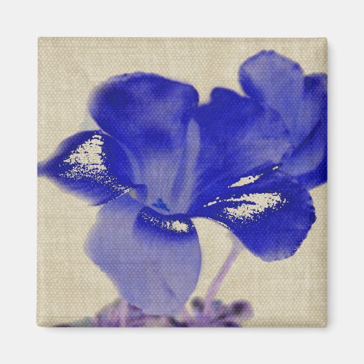 De blauwe Bloemen Digitale Magneet van de Kunst (Voorkant)