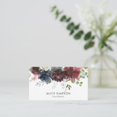 De blauwe bloemen van de Bourgogne en de Marine Visitekaartje (Staand voorkant)