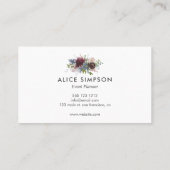 De blauwe bloemen van de Bourgogne en de Marine Visitekaartje (Achterkant)