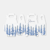 De blauwe bloemen van Delphinium Bedankdoosjes (Uitgevouwen)