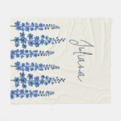 De blauwe bloemen van Delphinium Fleece Deken (Voorkant (Horizontaal))