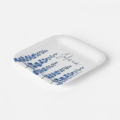 De blauwe bloemen van Delphinium Papieren Bordje (Gebogen)