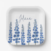 De blauwe bloemen van Delphinium Papieren Bordje (Voorkant)