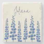 De blauwe bloemen van Delphinium Stenen Onderzetter (Voorkant)