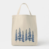 De blauwe bloemen van Delphinium Tote Bag (Achterkant)