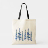 De blauwe bloemen van Delphinium Tote Bag (Achterkant)