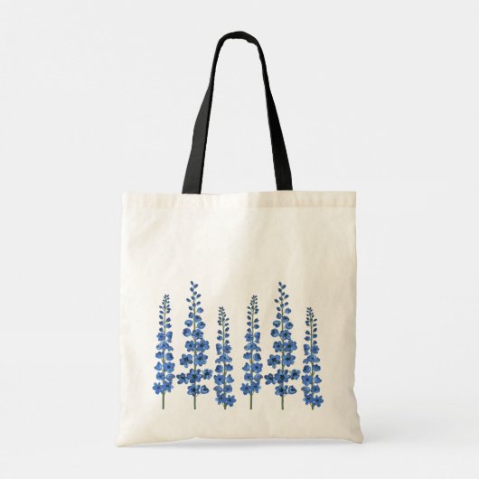 De blauwe bloemen van Delphinium Tote Bag (Achterkant)