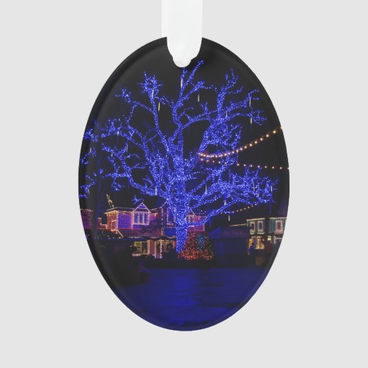 De blauwe boom ornament (voorkant)