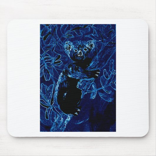 De blauwe Boom van de Koala Muismat (Voorkant)