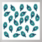 De blauwe boomkor poster (Voorkant)