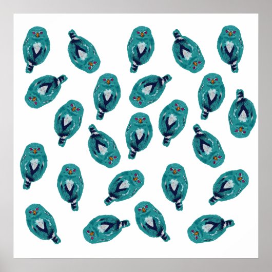 De blauwe boomkor poster (Voorkant)