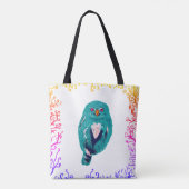 De blauwe boomkor tote bag (Achterkant)