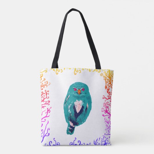 De blauwe boomkor tote bag (Achterkant)