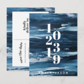 de blauwe borstelslagen van de marine sparen de Me Aankondigingskaart (Voorkant / Achterkant)