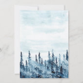 De Blauwe Bos Aquarel Bewaar De Datum Kaart (Achterkant)