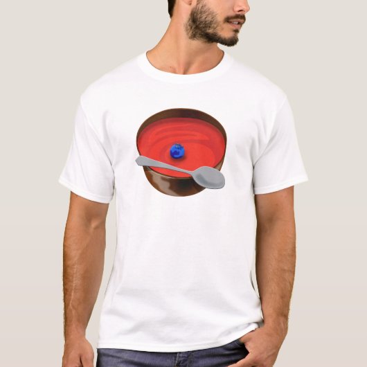De blauwe bosbes in een Bowl van tomatensoep - Aus T-shirt (Voorkant)
