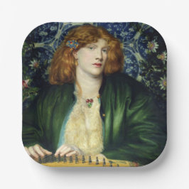 De Blauwe Bower (Dante Gabriel Rossetti) Papieren Bordje