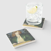 De Blauwe Bower (Dante Gabriel Rossetti) Stenen Onderzetter (Zijkant)