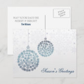 de blauwe briefkaarten van de Vakantie van (Voorkant / Achterkant)