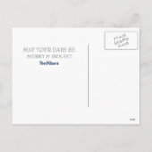 de blauwe briefkaarten van de Vakantie van (Achterkant)