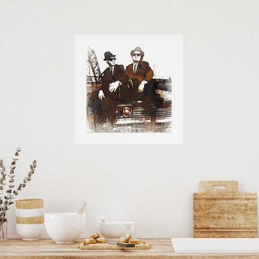 DE BLAUWE BROTHERS POSTER (Keuken)