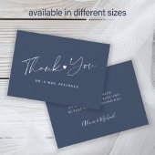 De blauwe bruiloft van de begroting bedankt u manu notitiekaartje