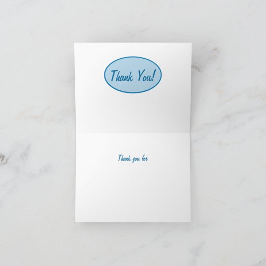 De blauwe Camouflage van Camo van de Marine dankt Bedankkaart (Binnen)