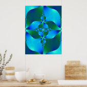 De blauwe Cello Poster (Keuken)