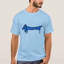 De blauwe dachshund t-shirt
