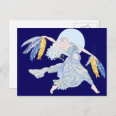 De blauwe Danser van de Maan Briefkaart (Voorkant / Achterkant)